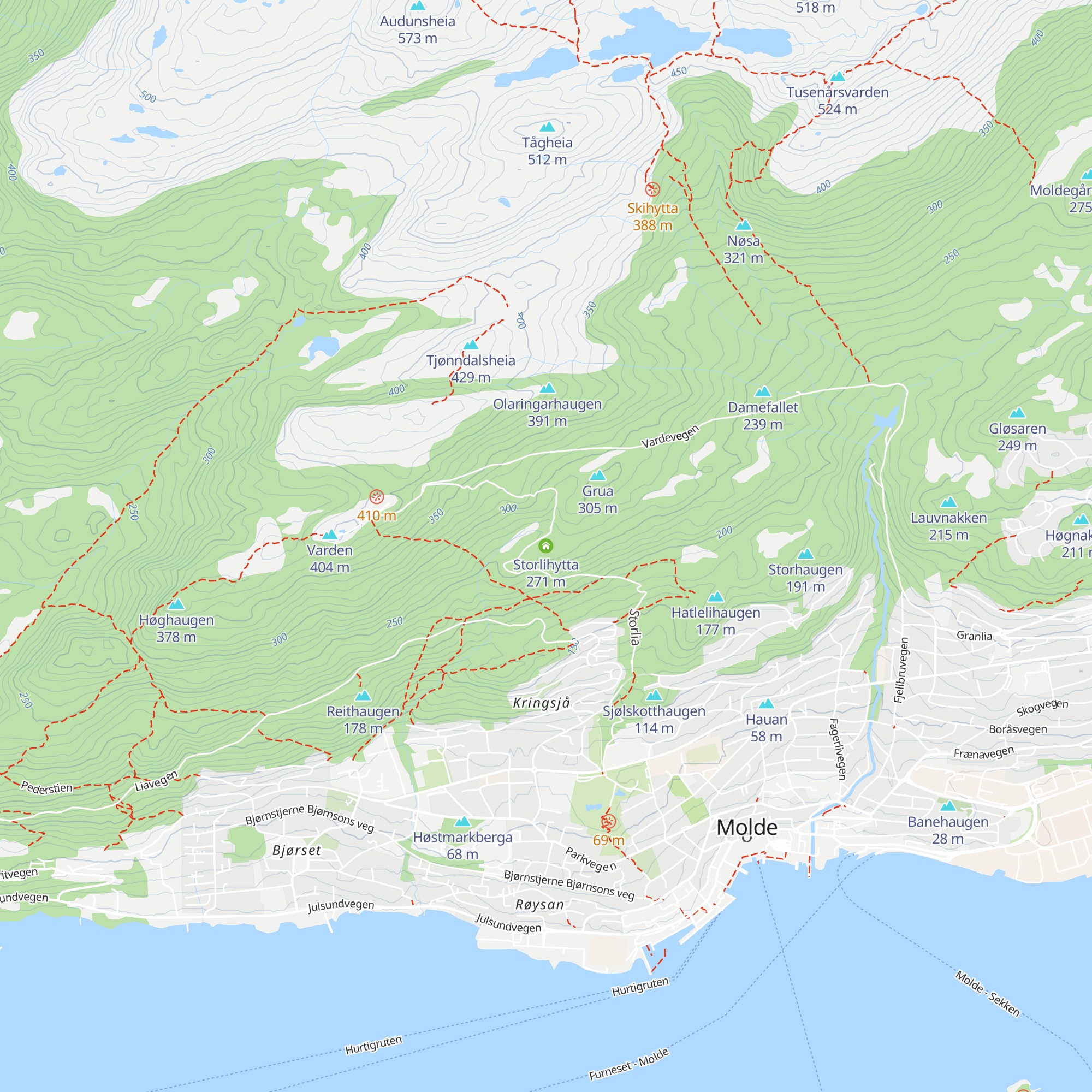 Storlihytta map
