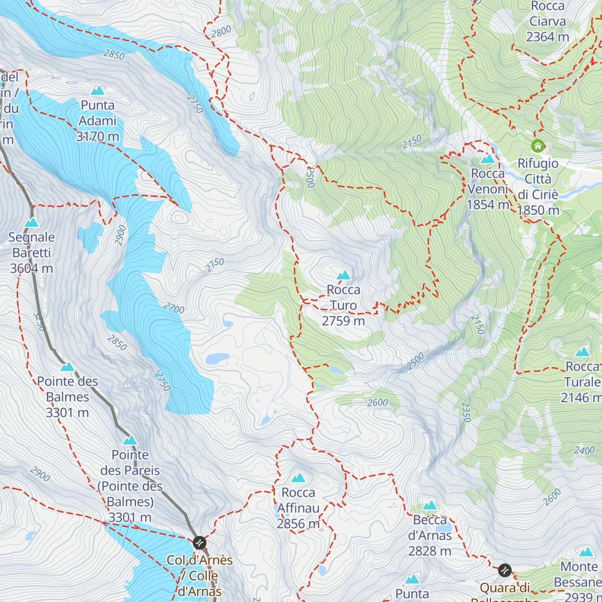 Rifugio Bartolomeo Gastaldi map