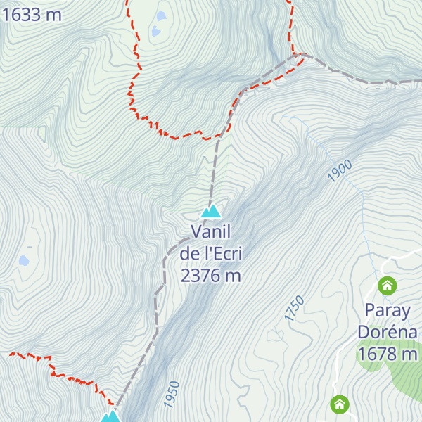 Map of Vanil de l'Ecri