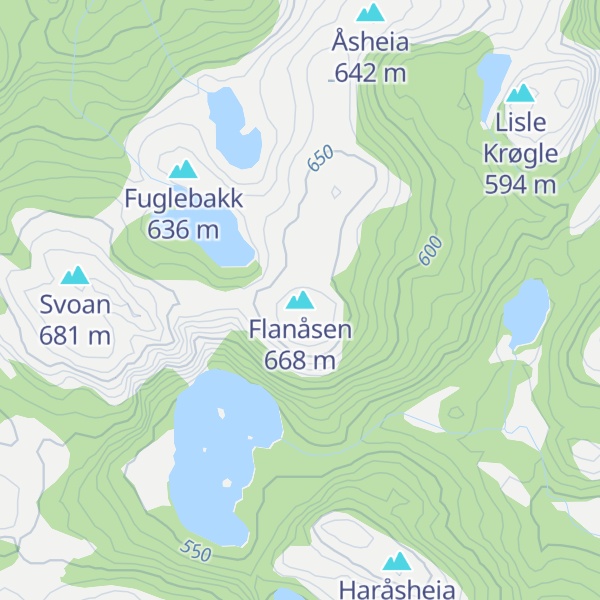 Map of Flanåsen