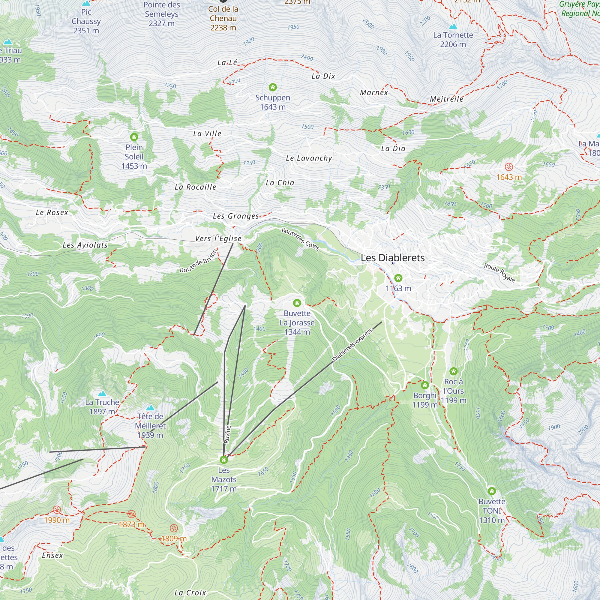Le Rachy map