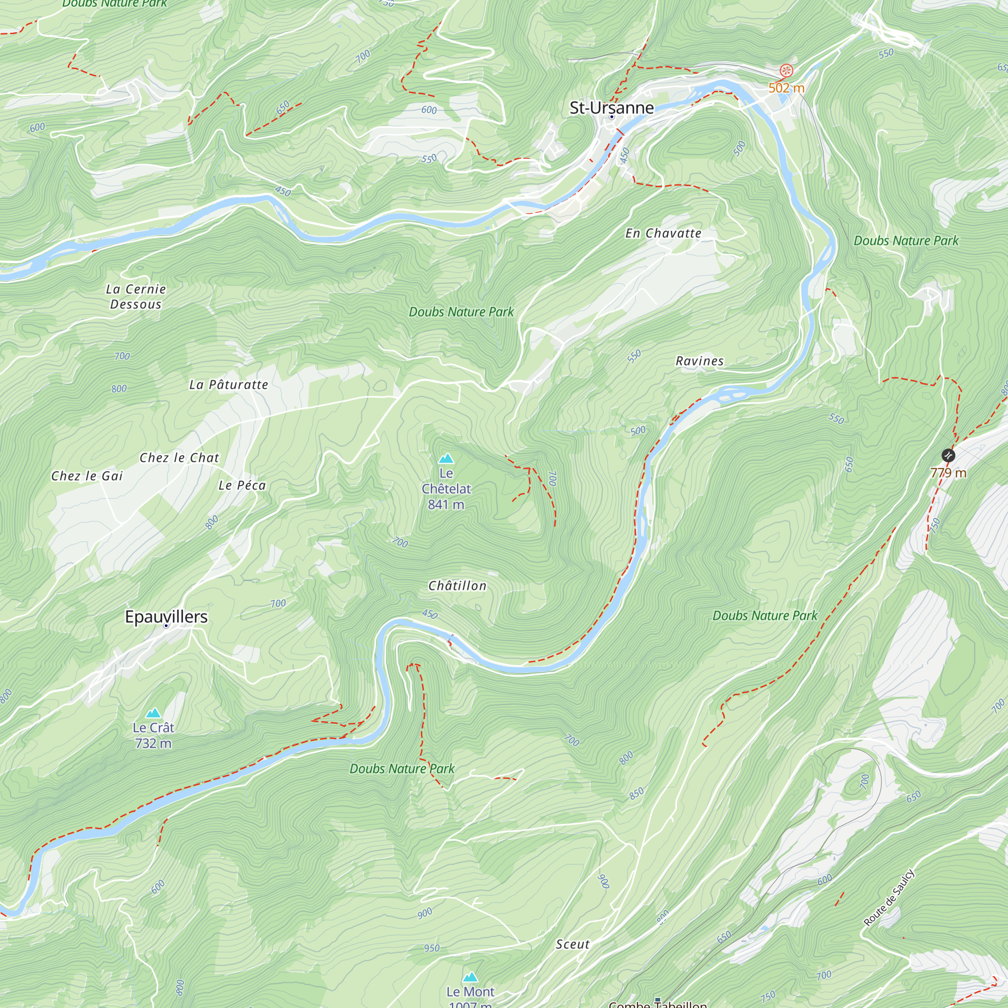 Cabane de Montenol map