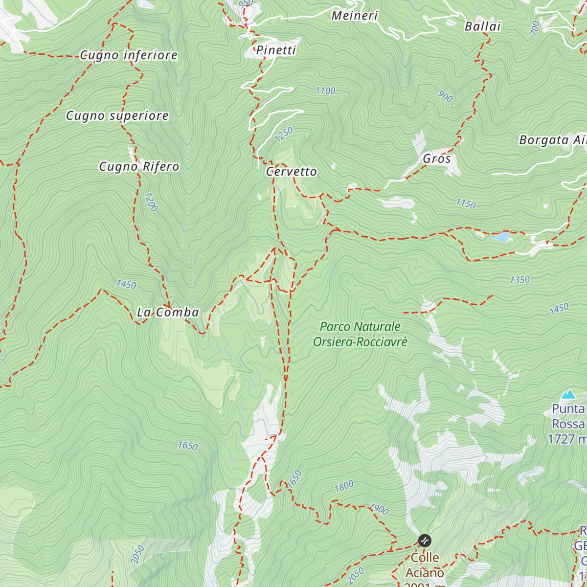 Rifugio Amprimo map