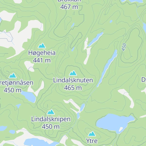 Map of Lindalsknuten