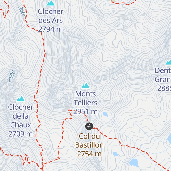 Map of Monts Telliers