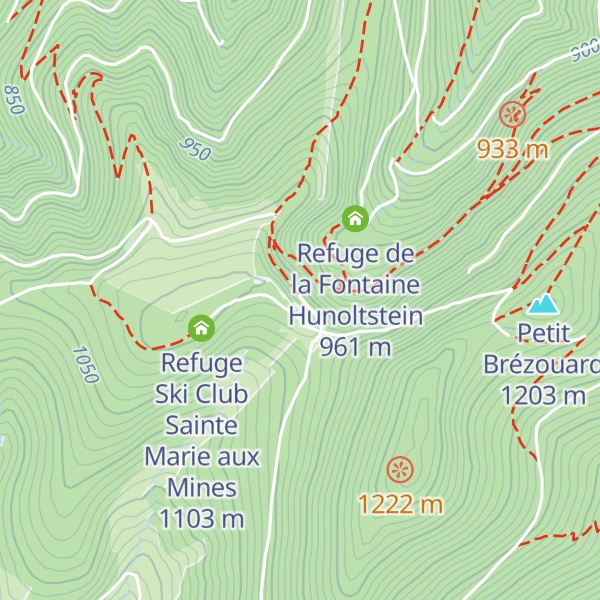 Map of Refuge des Amis de la Nature Haycot