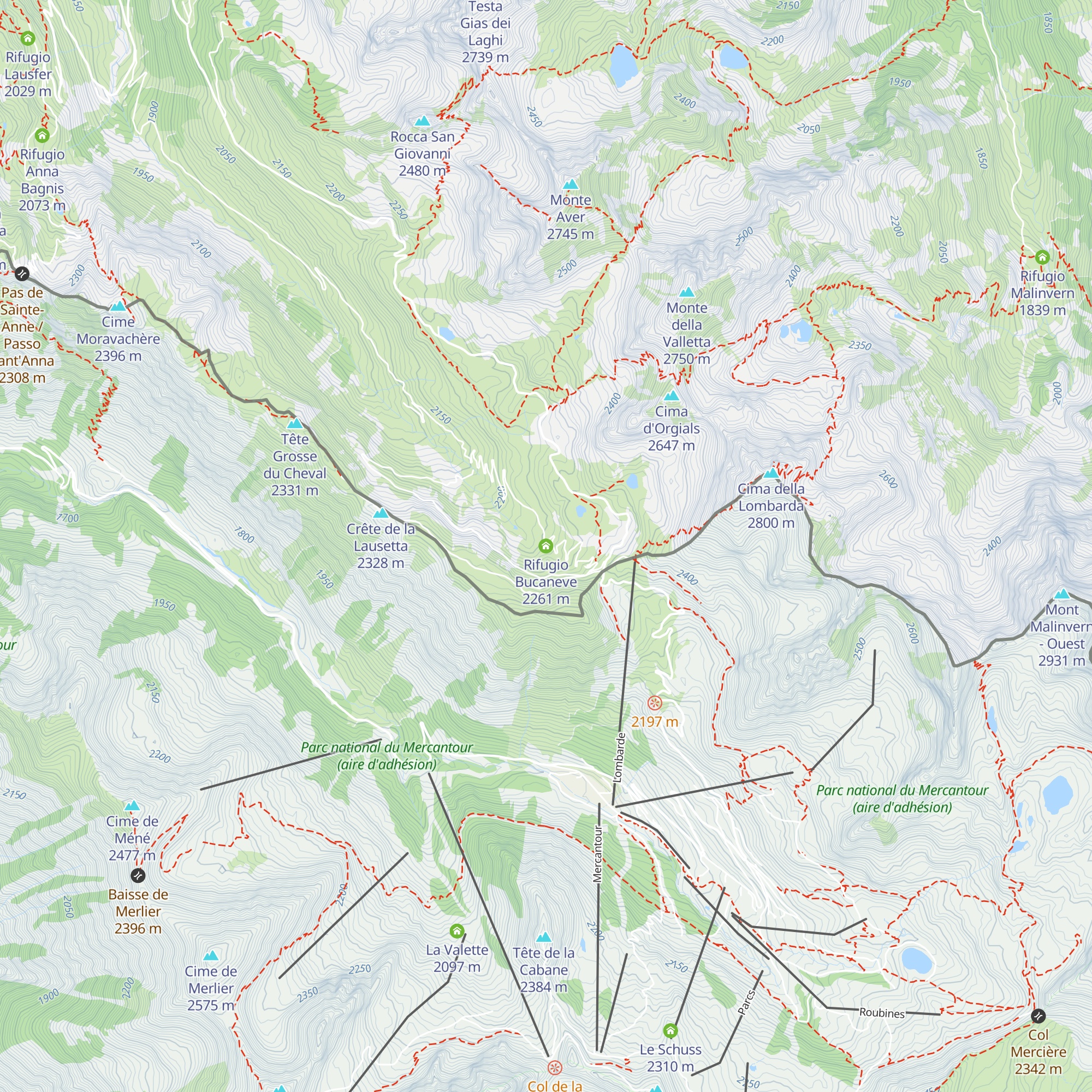 Rifugio Bucaneve map