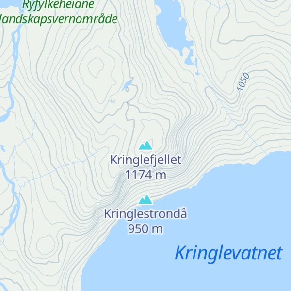 Map of Kringlefjellet