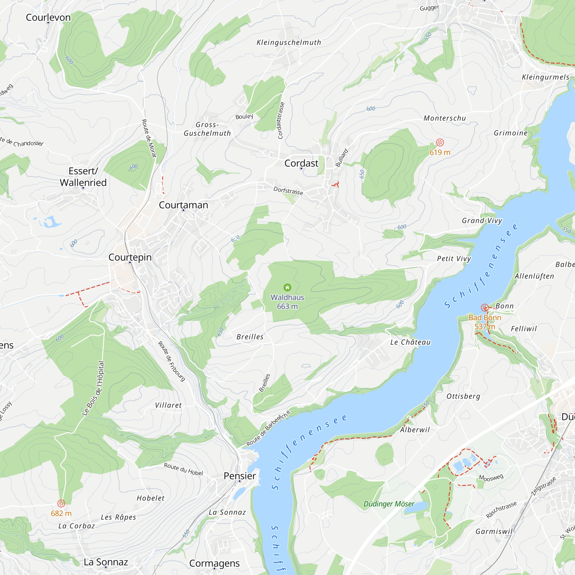 Waldhaus map