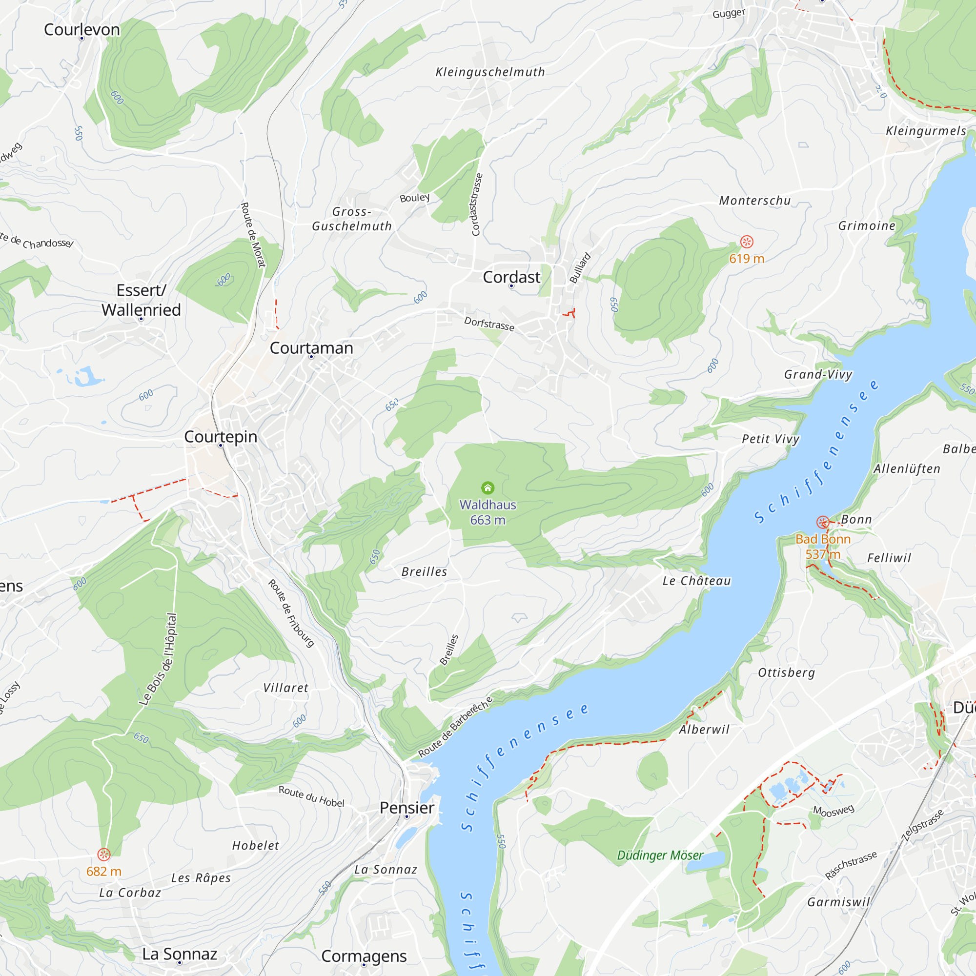 Waldhaus map