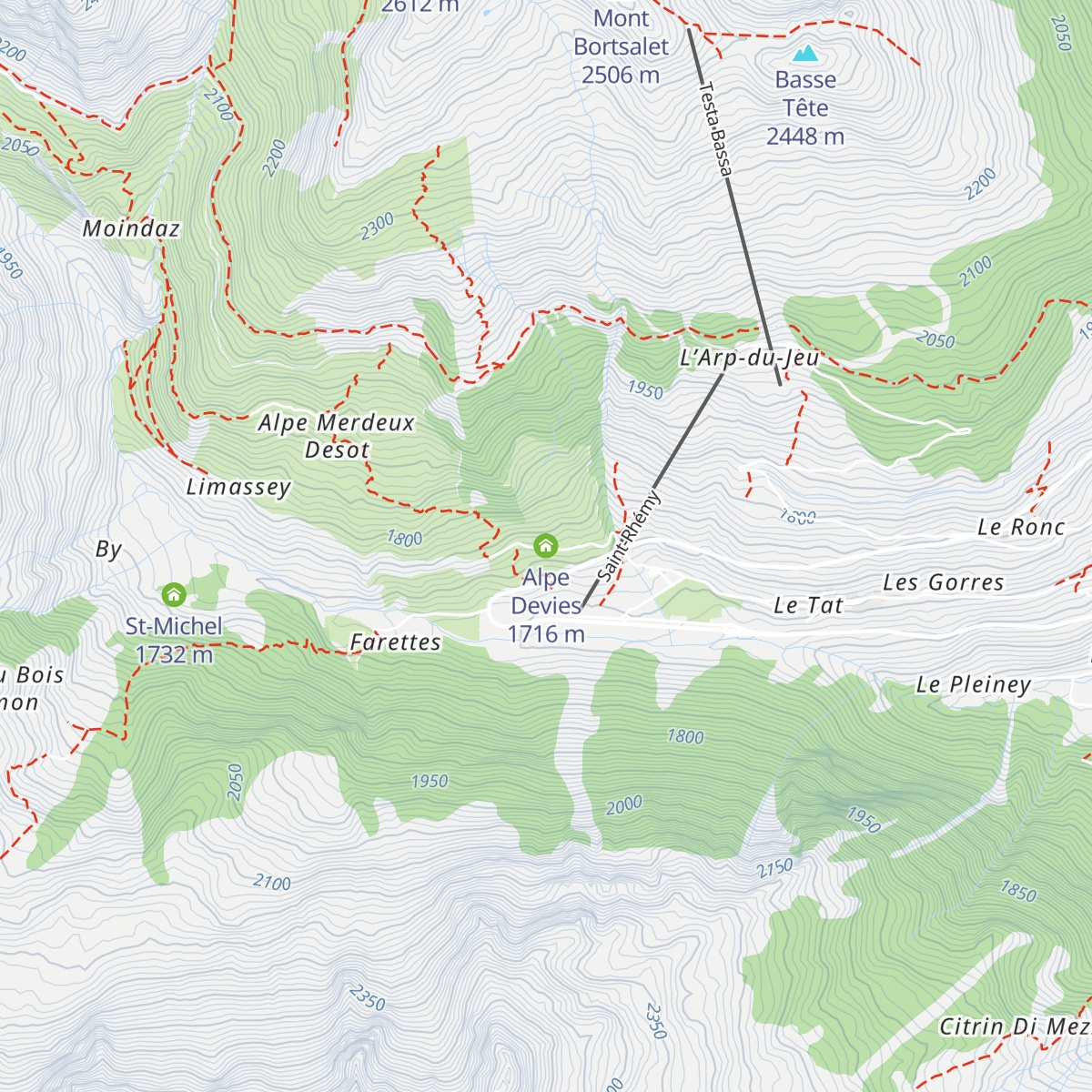 Alpe Devies map