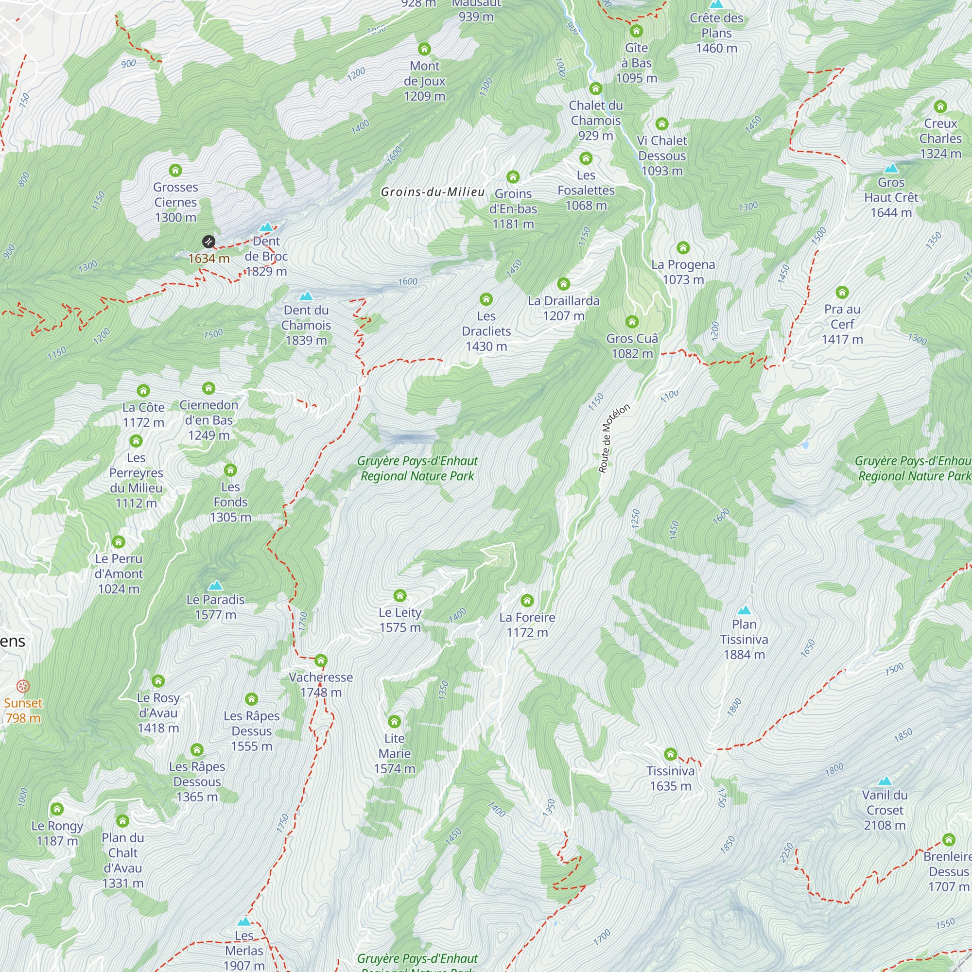 Grans Fenuveys d'Amont map