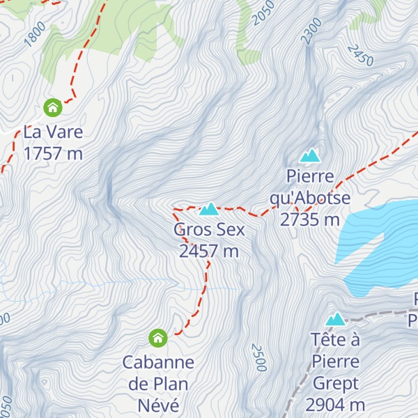 Map of Gros Sex