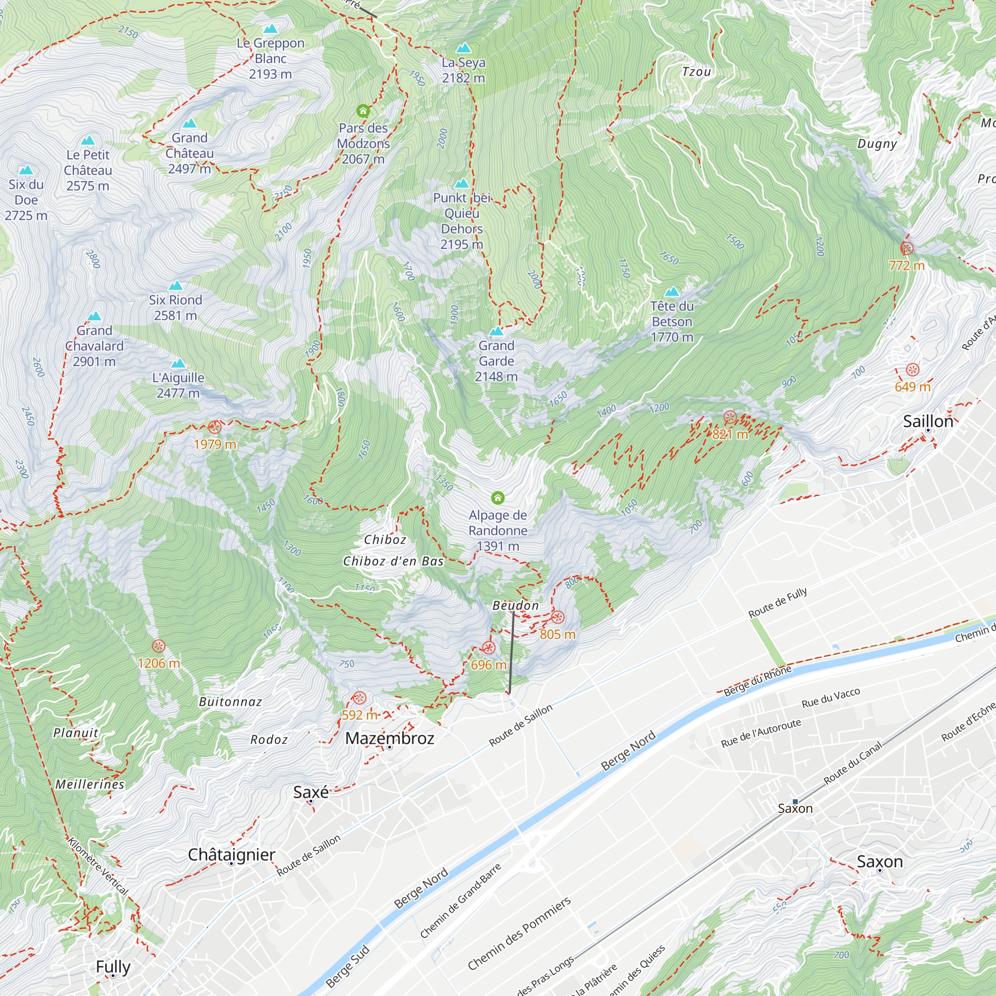 Alpage de Randonne map