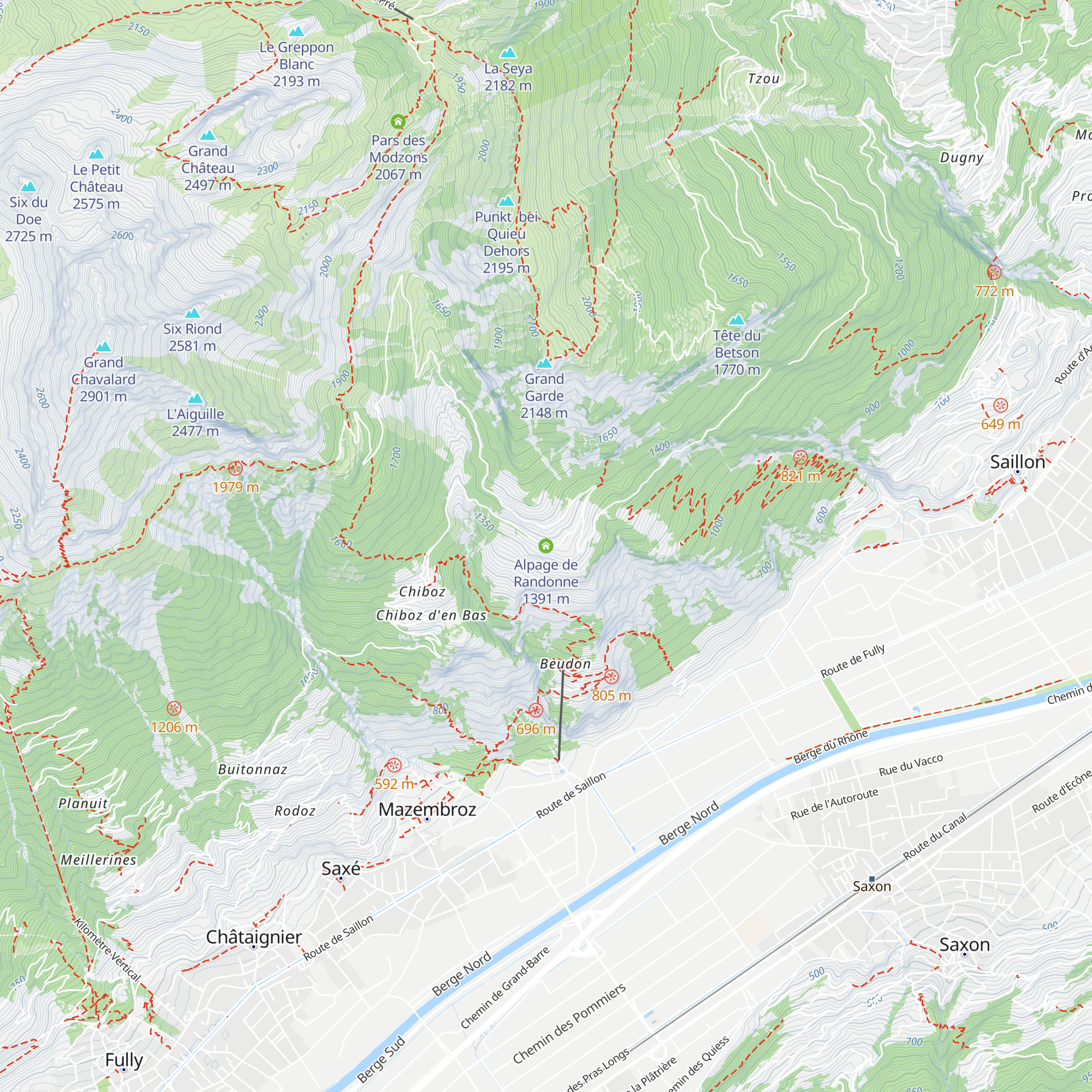 Alpage de Randonne map