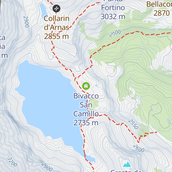 Map of Bivacco San Camillo