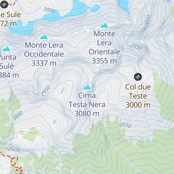 Map of Cima Testa Nera