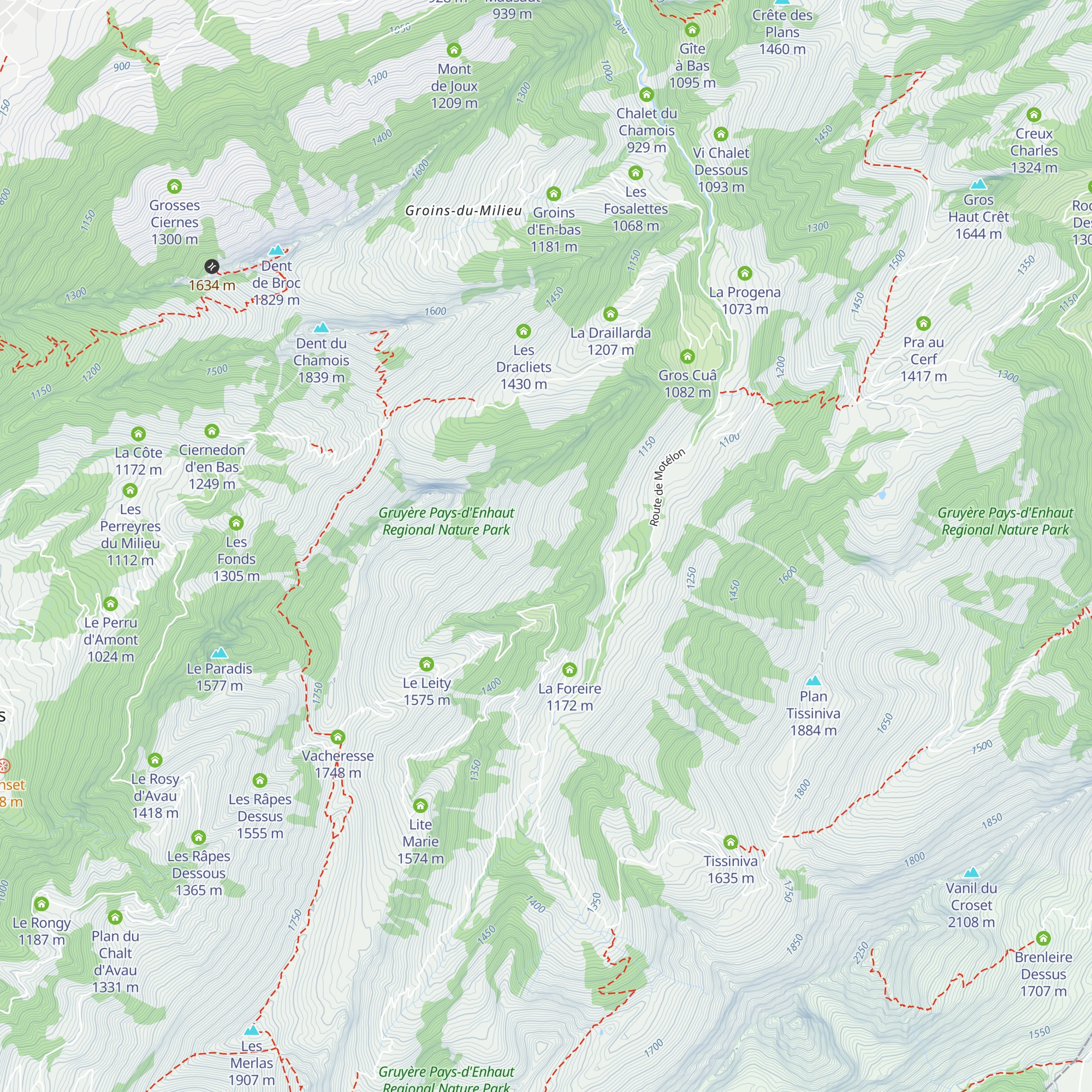 Grans Fenuveys d'Avau map