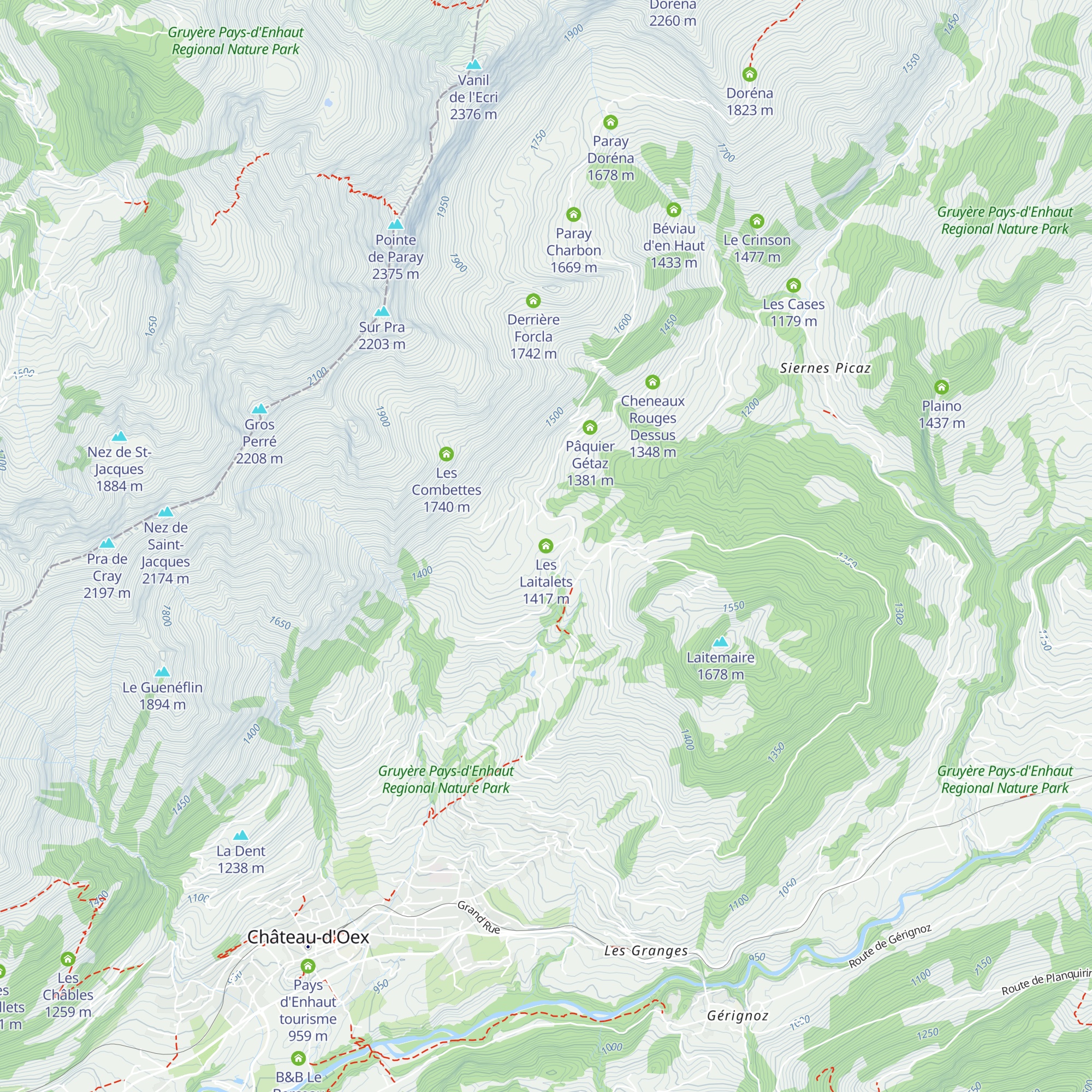 Les Laitalets map