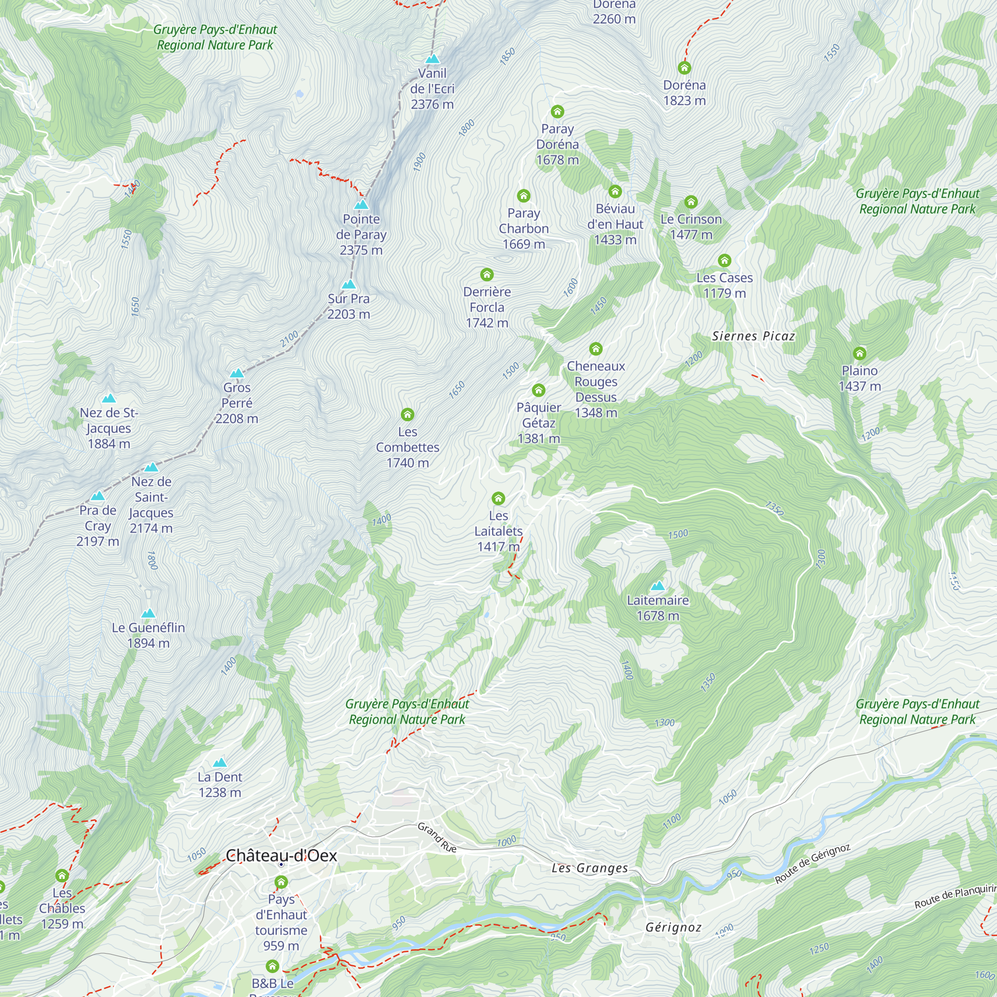 Les Laitalets map