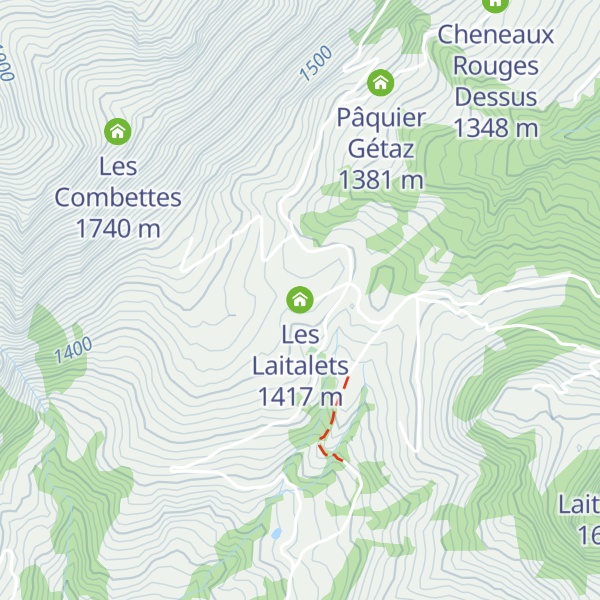 Map of Les Laitalets
