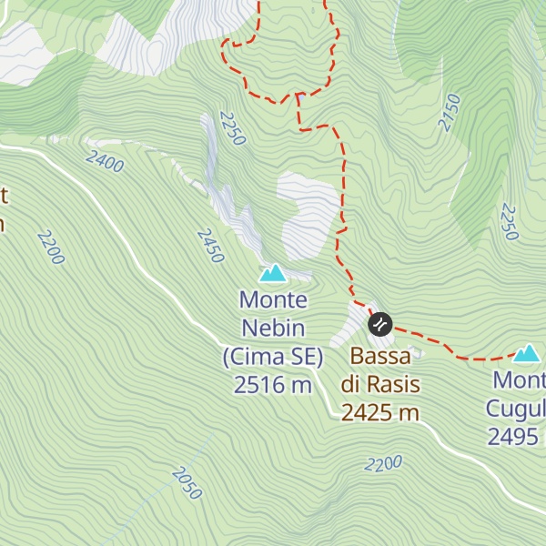 Map of Monte Nebin (Cima SE)