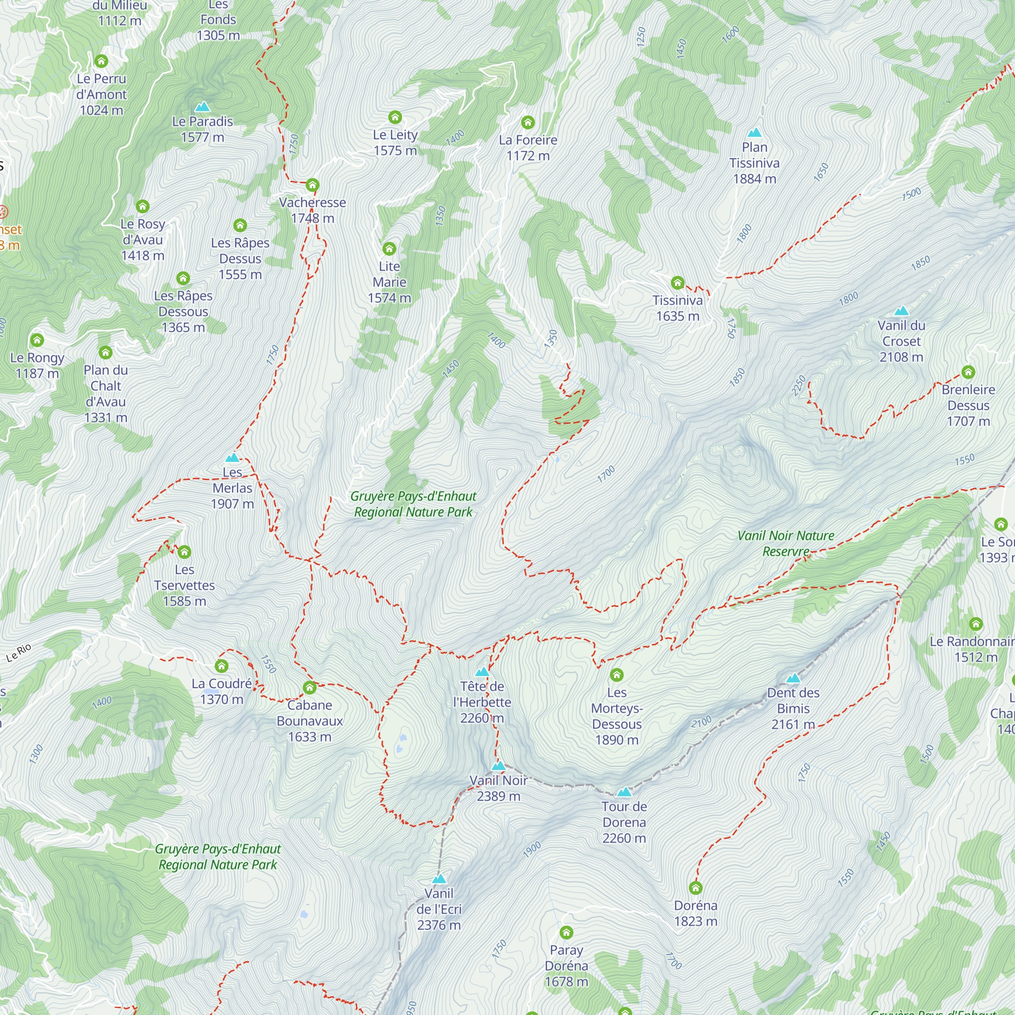 Porcheresse d'en Haut map