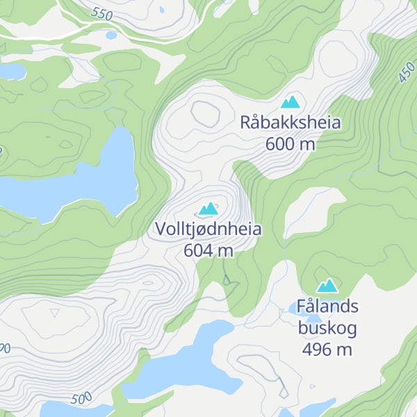 Map of Volltjødnheia