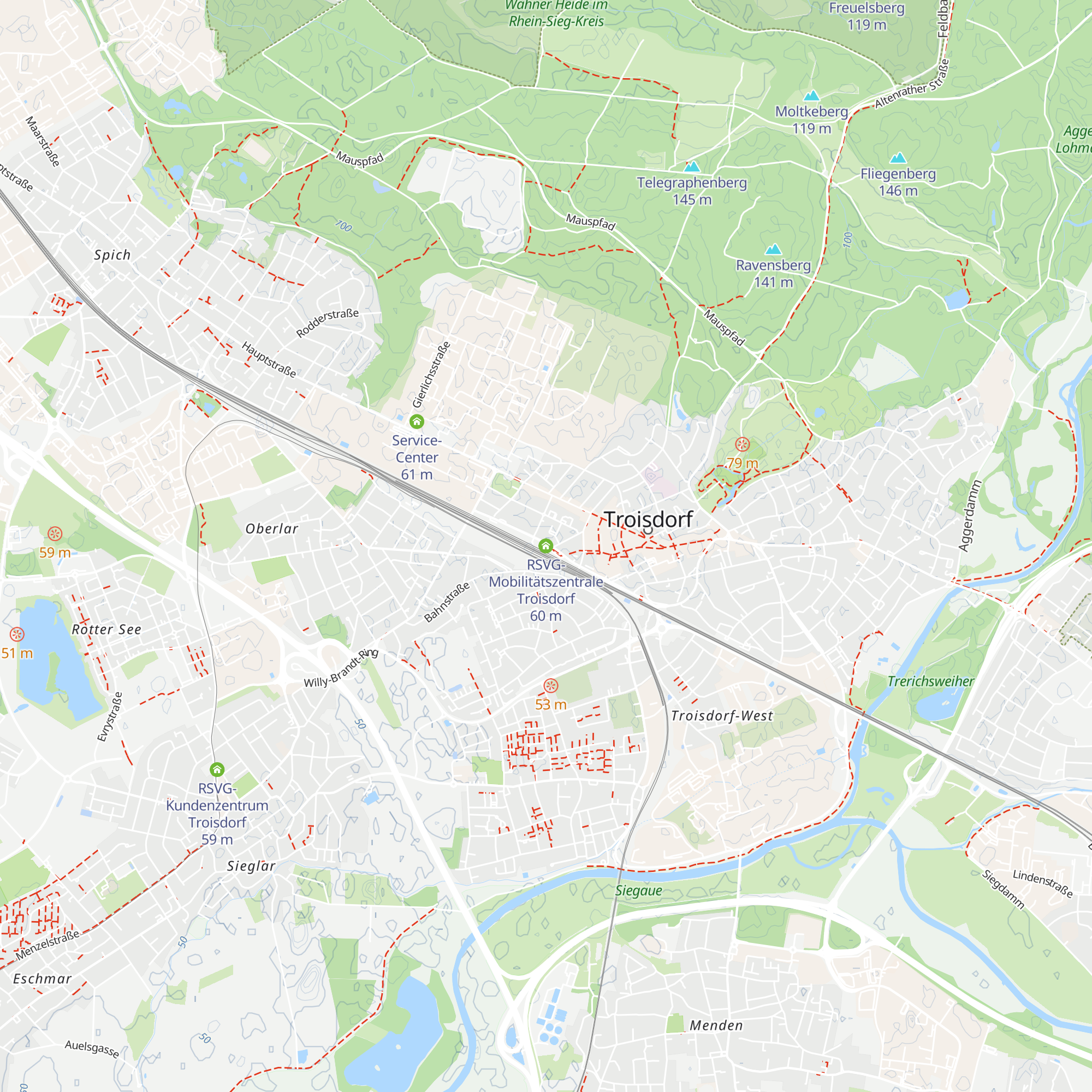 RSVG-Mobilitätszentrale Troisdorf map
