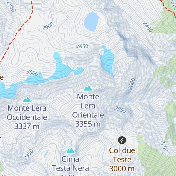 Map of Monte Lera Orientale