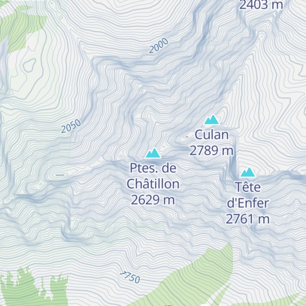Map of Ptes. de Châtillon