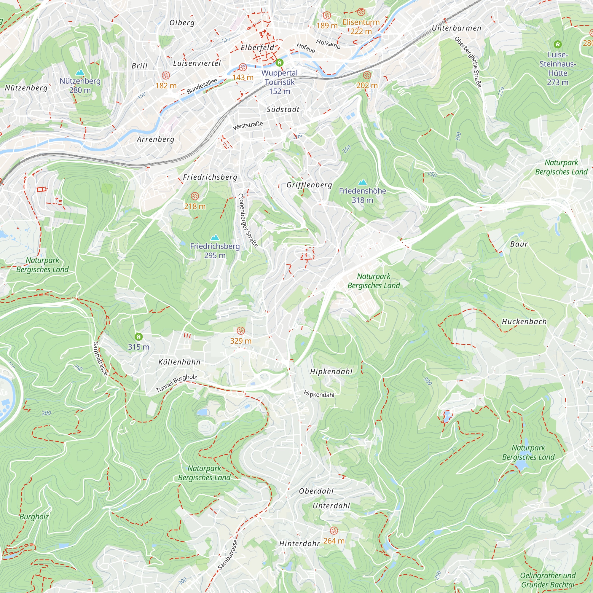 Schutzhütte im von der Heydt Park map