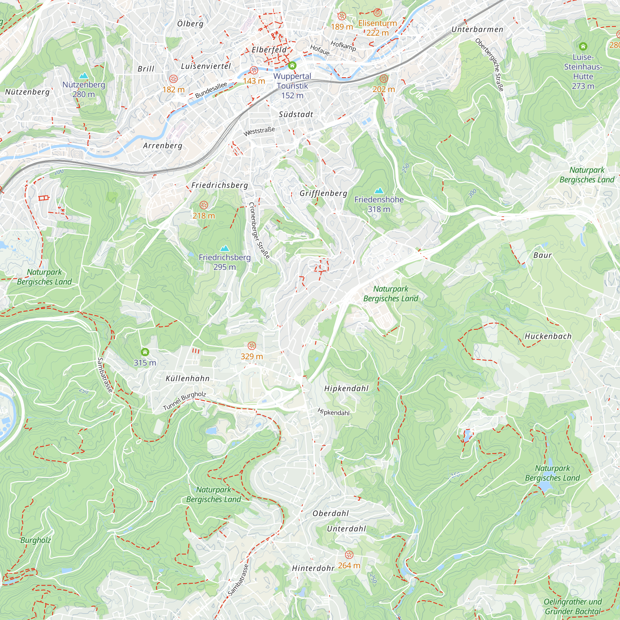 Schutzhütte im von der Heydt Park map