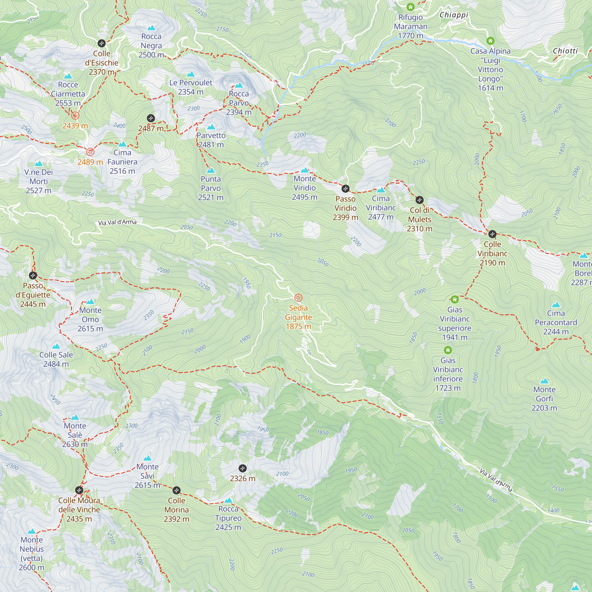 Rifugio Carbonetto map