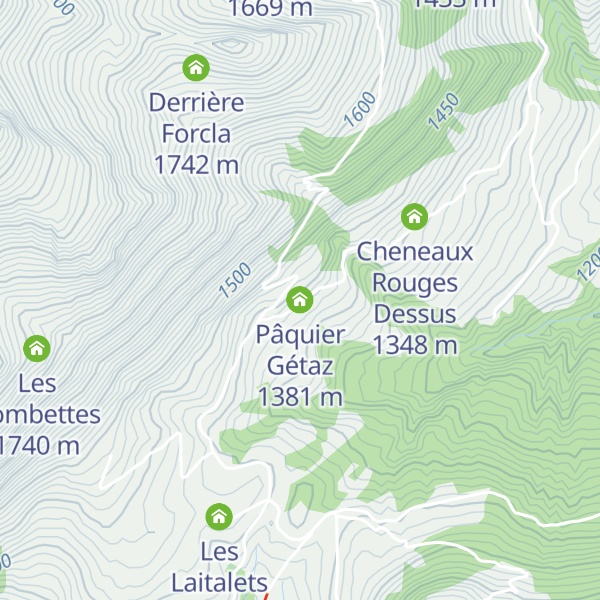 Map of Pâquier Gétaz