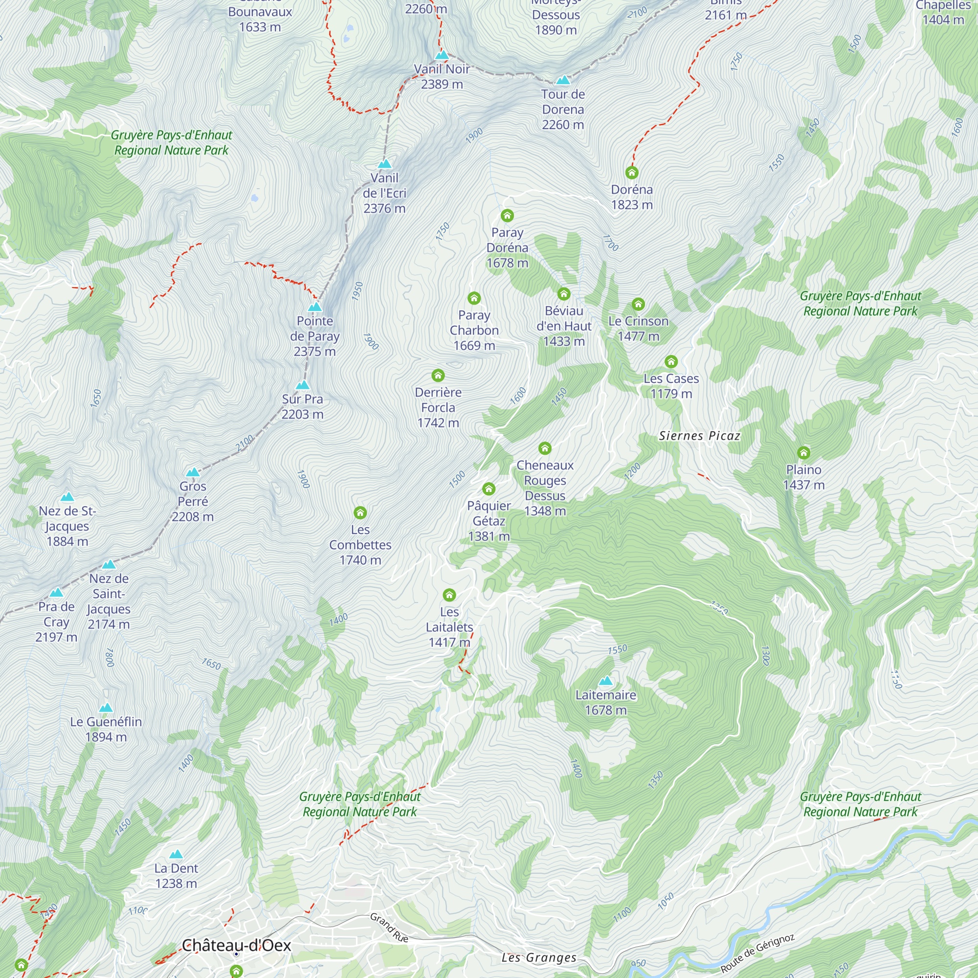Pâquier Gétaz map