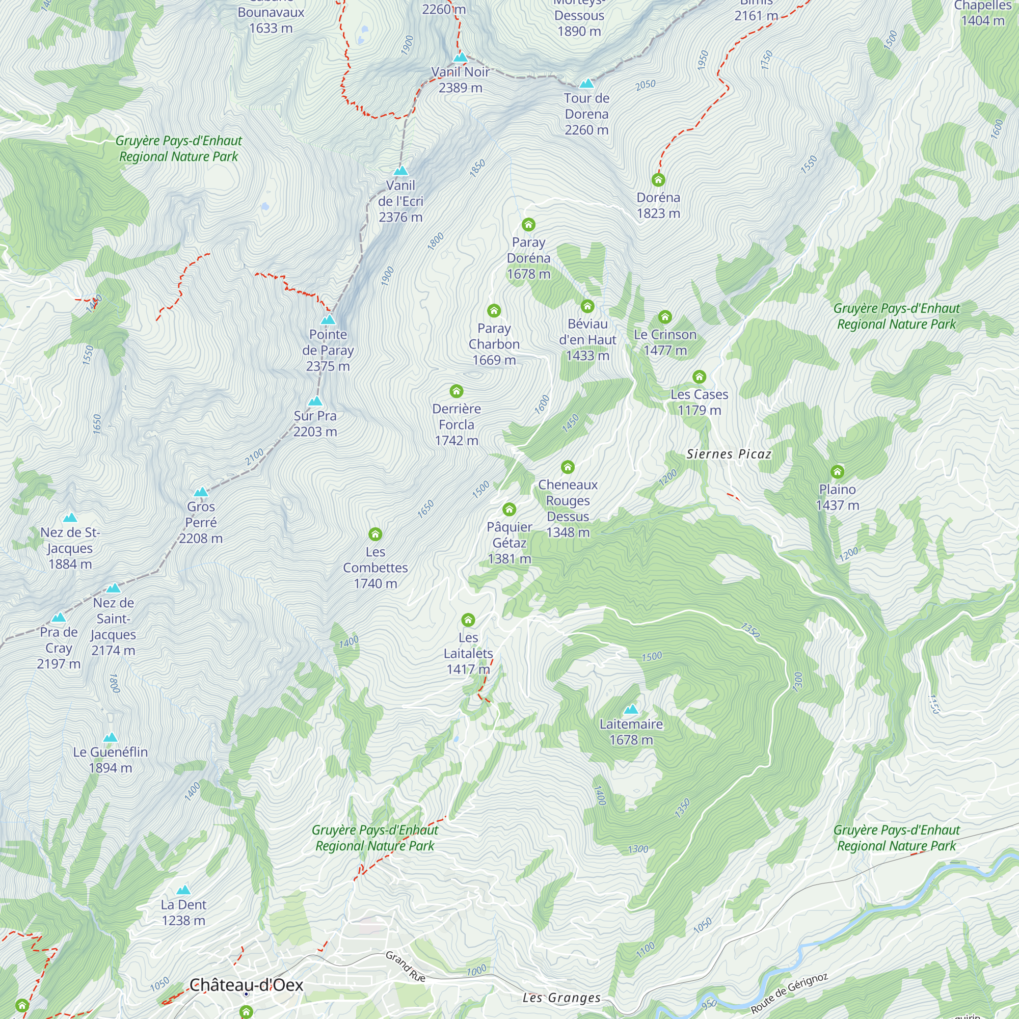 Pâquier Gétaz map