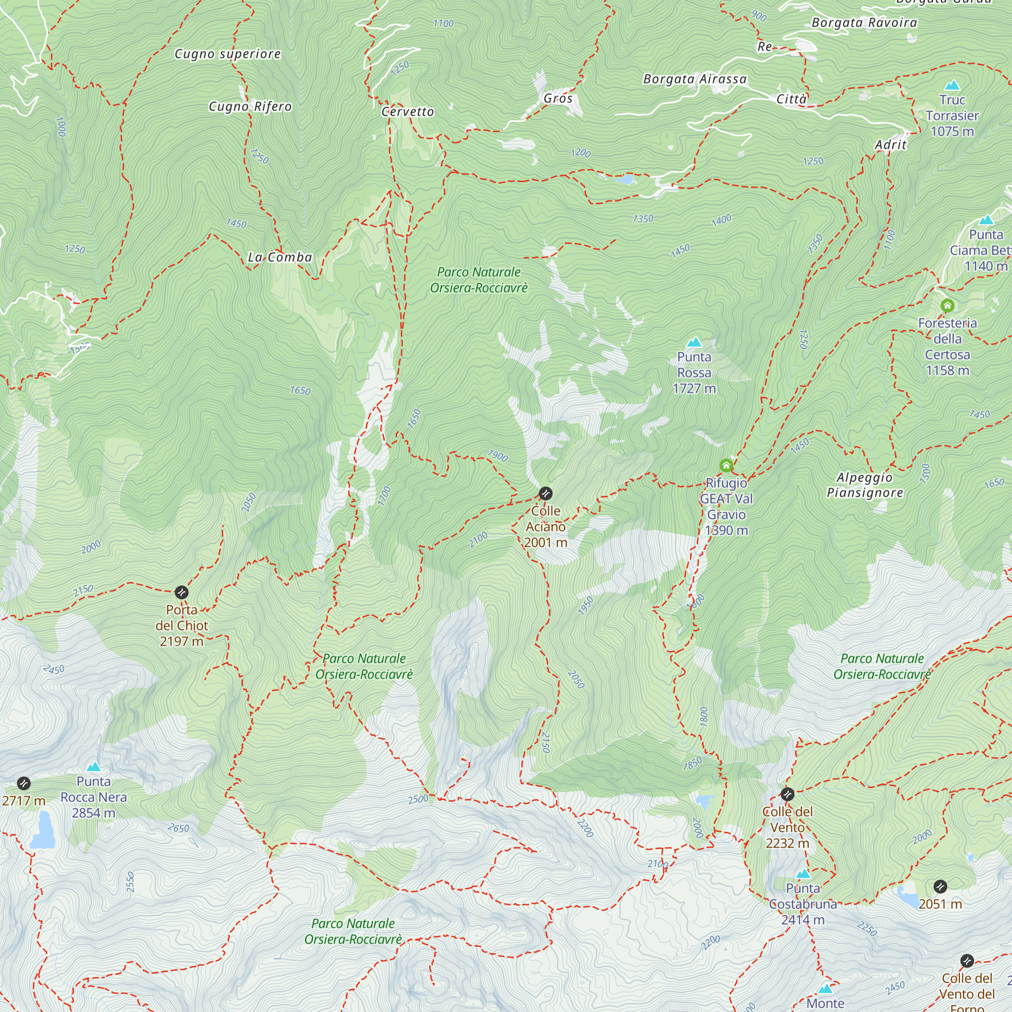 Alpe Aciano casotto di sorveglianza map