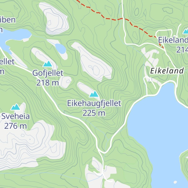 Map of Eikehaugfjellet