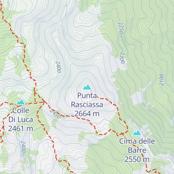 Map of Punta Rasciassa