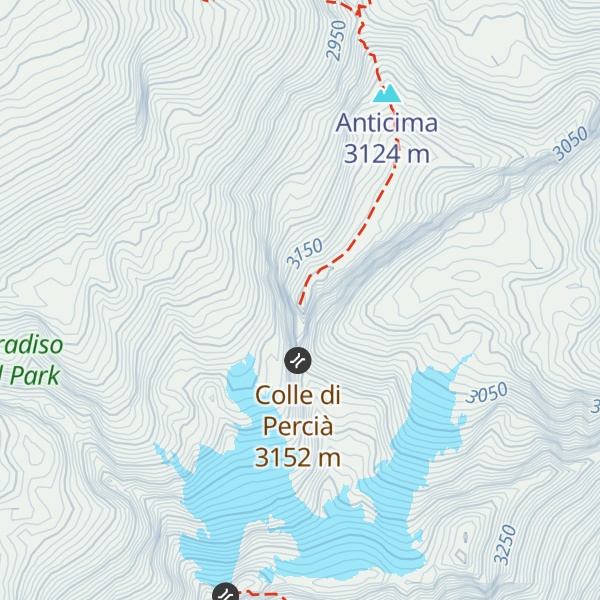 Map of Punta Percià Sud