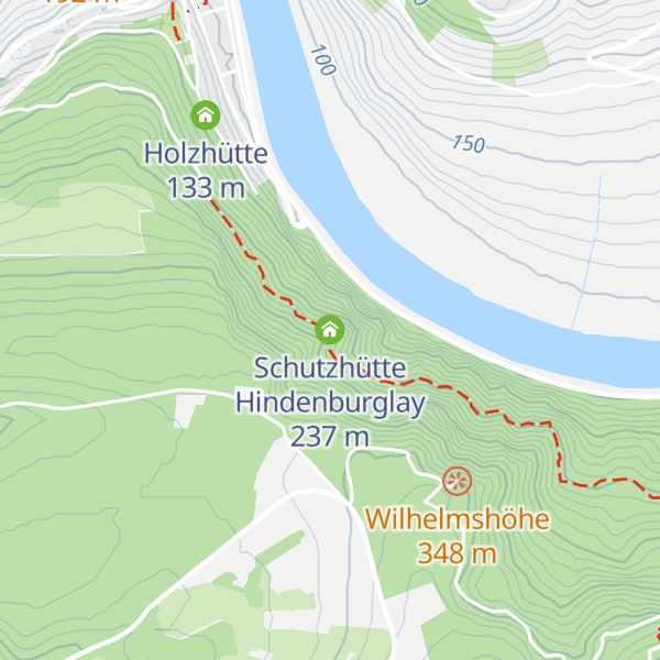 Map of Schutzhütte Hindenburglay