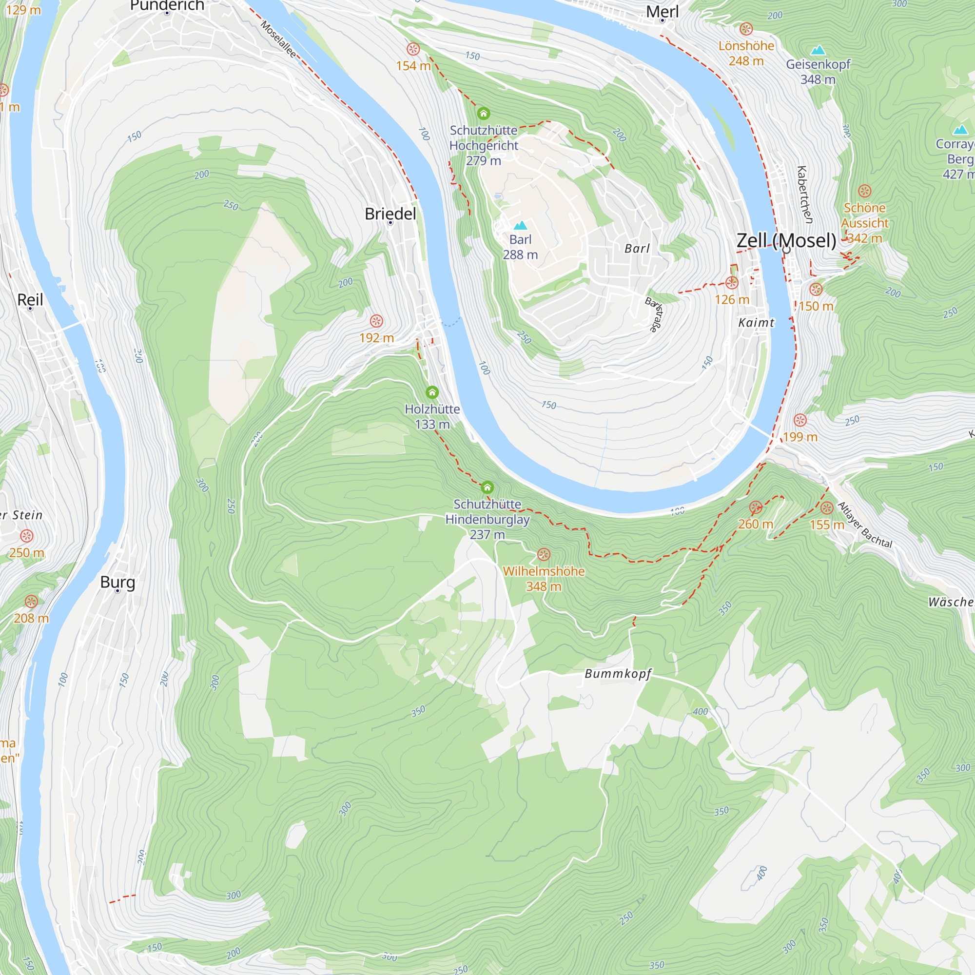 Schutzhütte Hindenburglay map