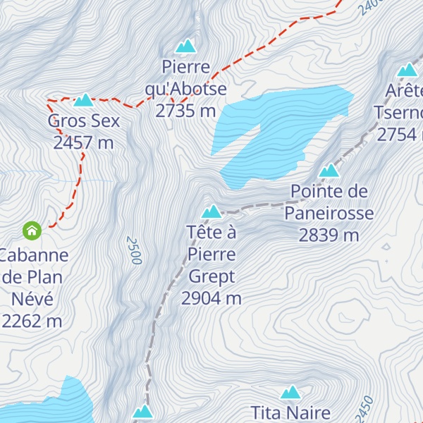 Map of Tête à Pierre Grept