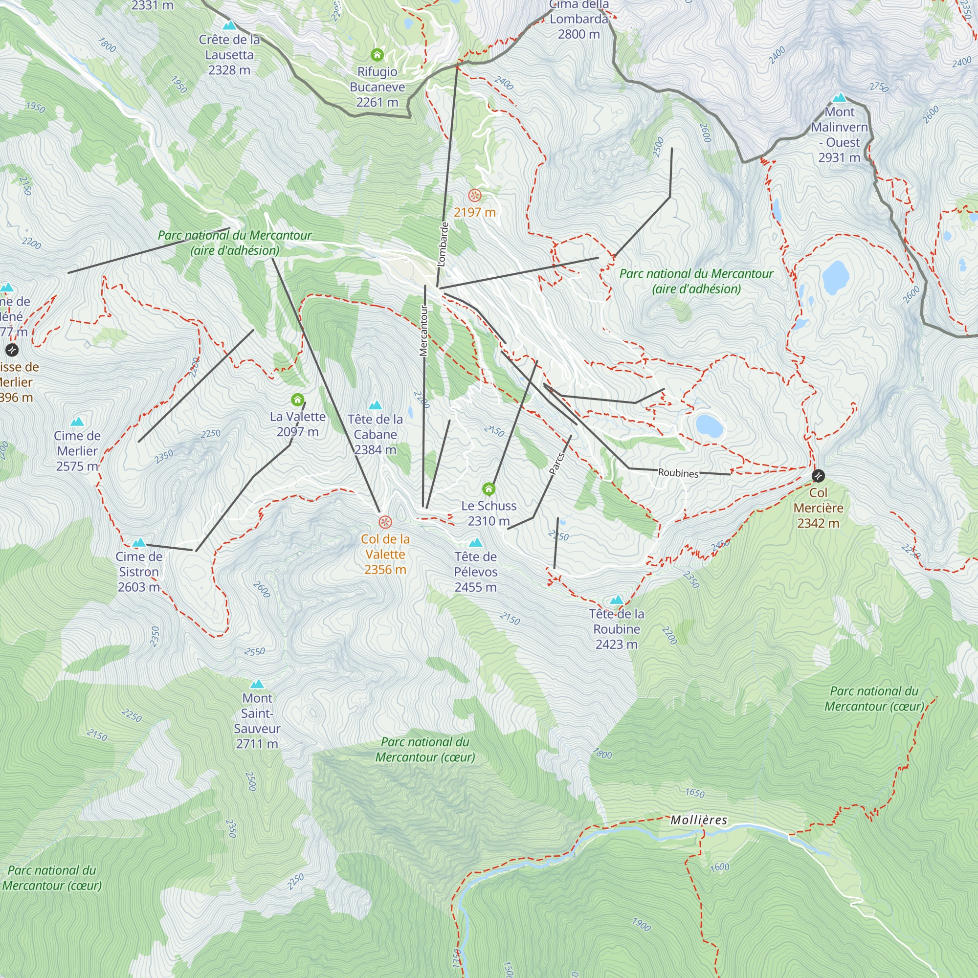 Le Schuss map
