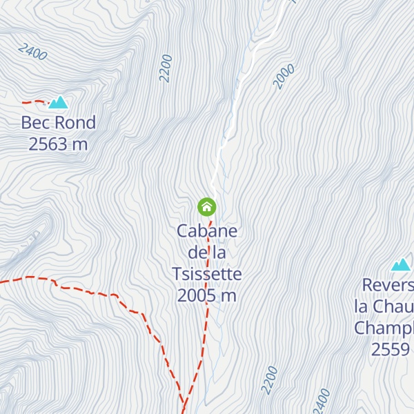 Map of Cabane de la Tsissette