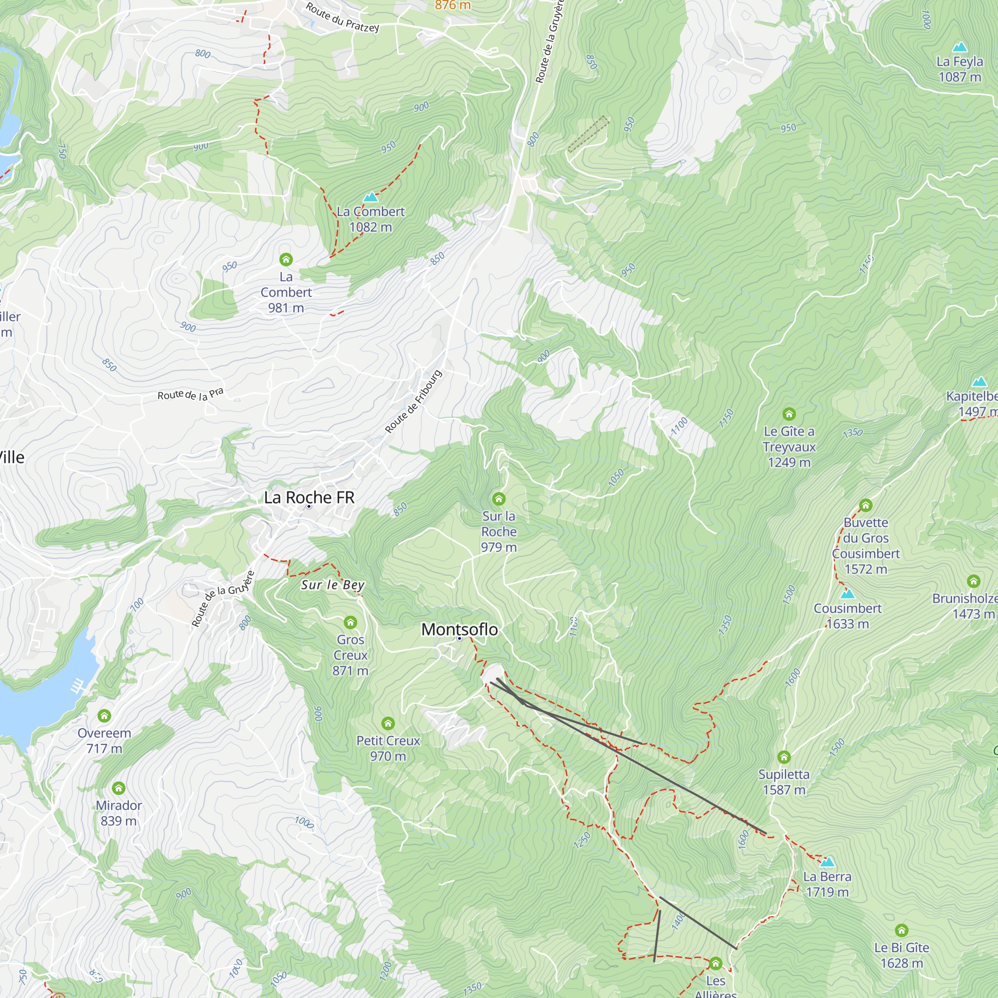 Sur la Roche map