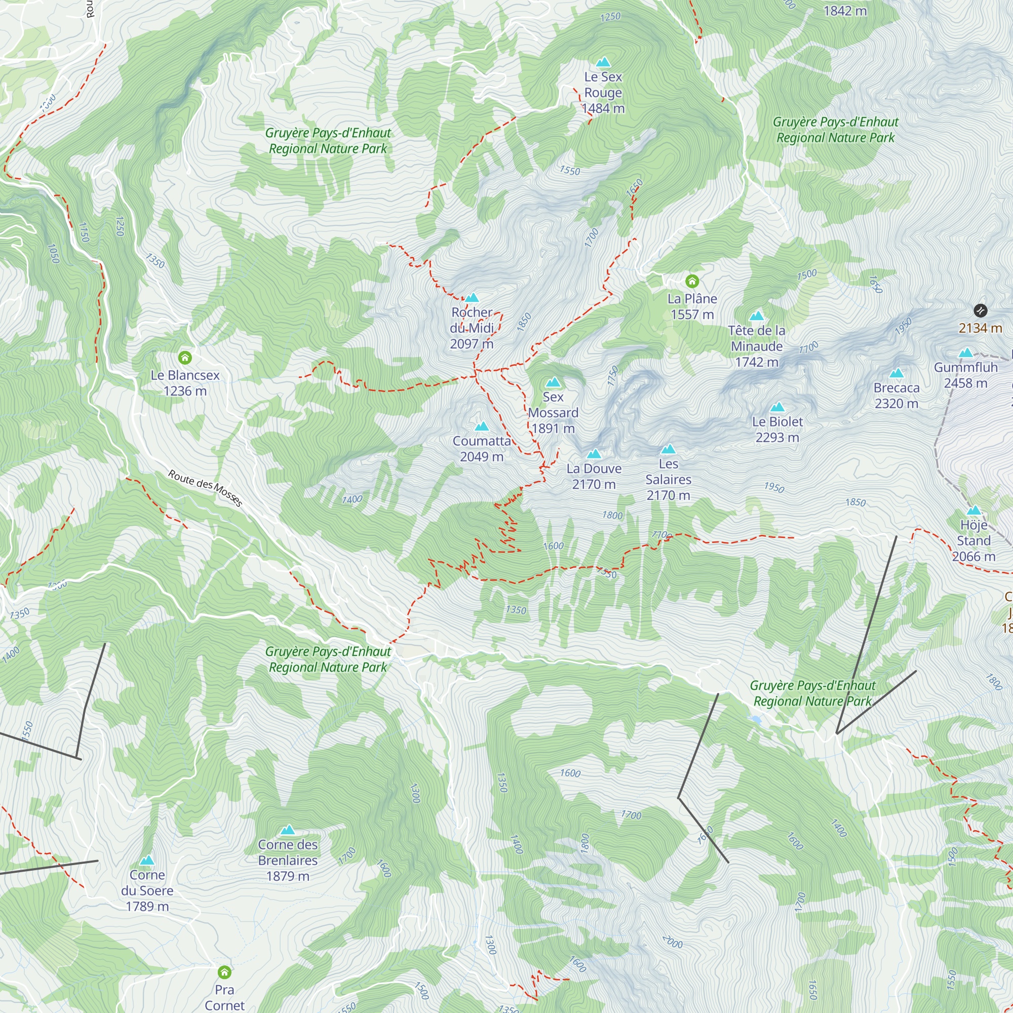 Refuge de la Douve map