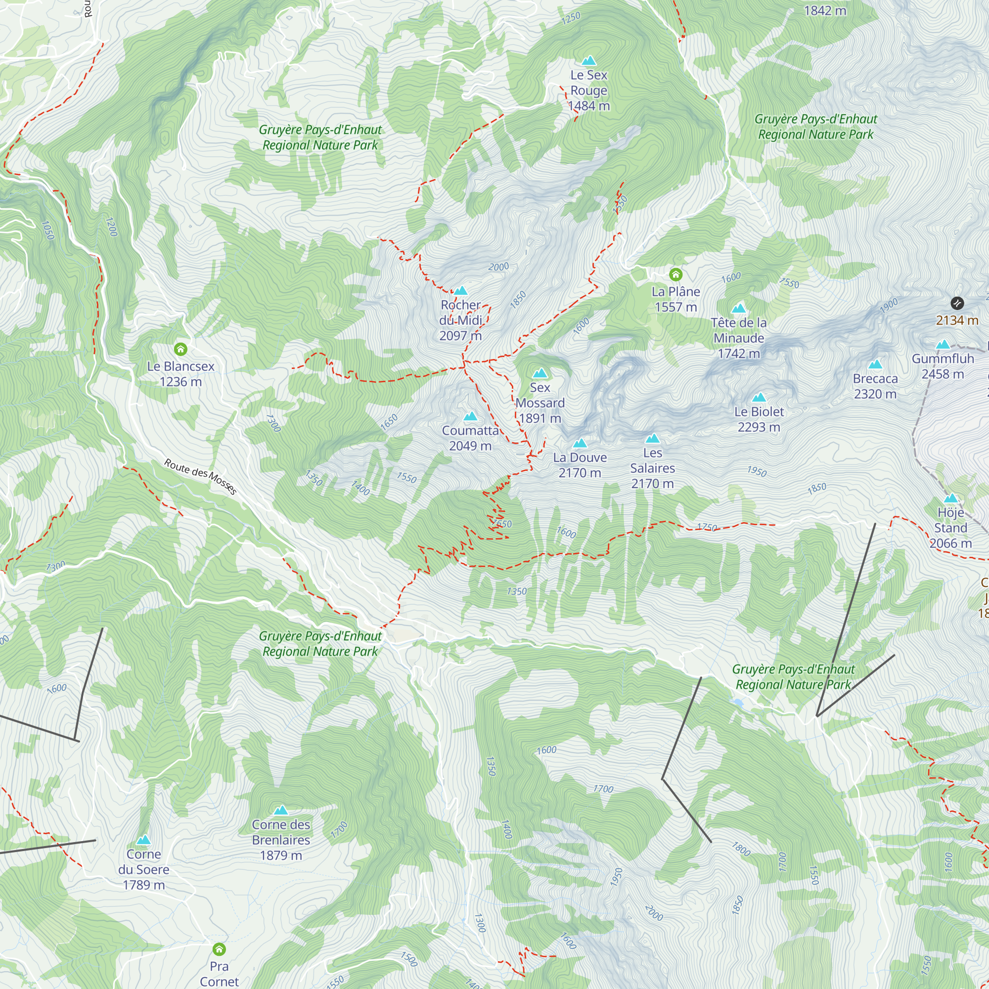 Refuge de la Douve map