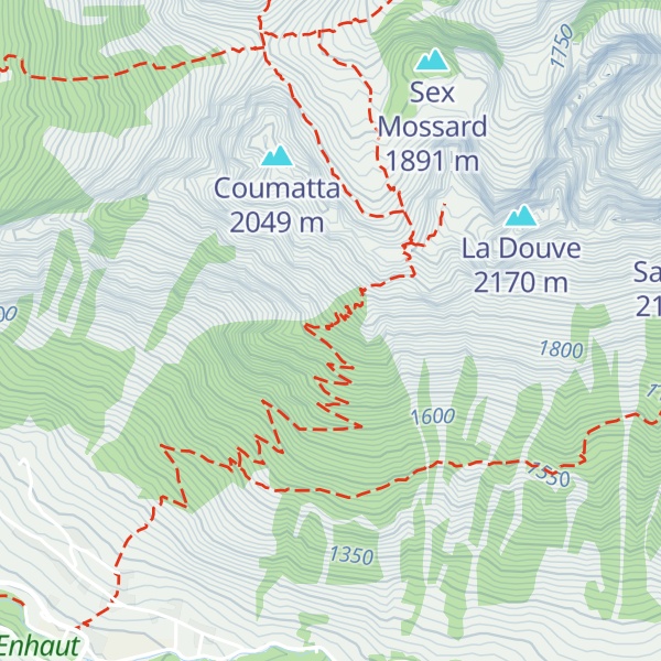 Map of Refuge de la Douve